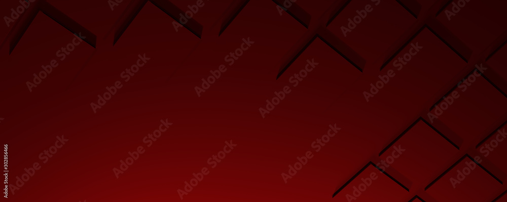 Poster 3d illustration abstract red design with empty space for text, square design for wallpaper, square d