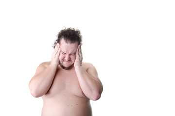 Fototapeta premium Headache. Man and health problems.