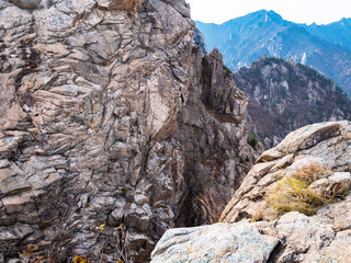 old rocks in Seoraksan National Park