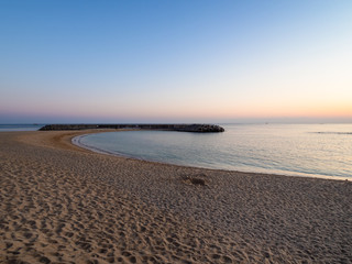 Deungdae beach in Sokcho city at autumn dawn