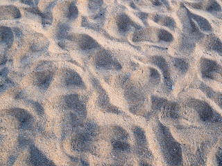 sand on Deungdae beach in Sokcho city at dawn