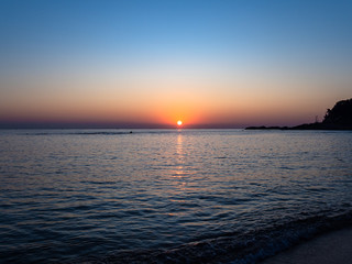 view of sunrise over Korean East Sea in Sokcho