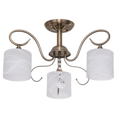 Chandelier in vintage style isolated on white background