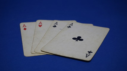 Obraz premium a bunch of playing cards, four aces