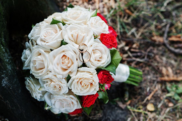 Beautiful modern and elegance wedding bouquet.