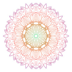 Floral decorative mandala. Spring style. Vector illustration