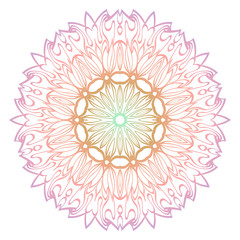 Floral decorative mandala. Spring style. Vector illustration