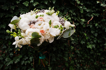 Beautiful modern and elegance wedding bouquet.