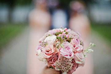 Beautiful modern and elegance wedding bouquet.