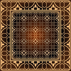 Obraz premium Decorative print with geometric pattern. Vector illustration