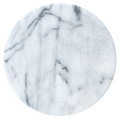 Marble round board isolated