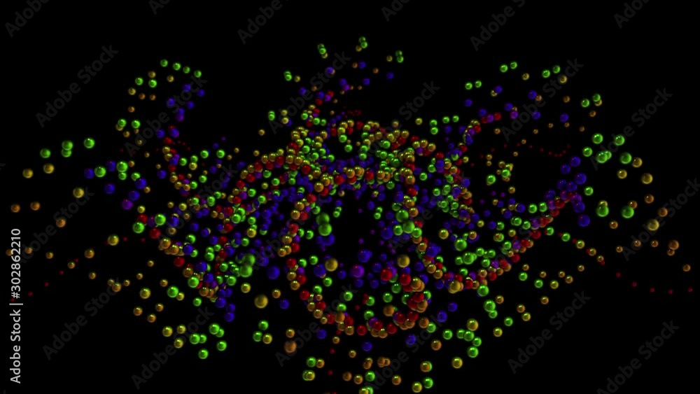 Poster abstract small circles of different colors spreading all over the screen, seamless loop. animation. 