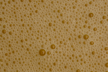 texture. bubbles of drink froth. Extreme close-up macro. Above view. Healthy eating diet concept.