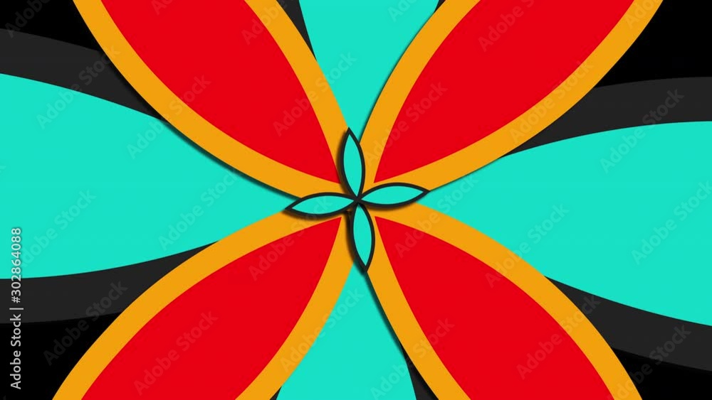 Poster computer generated web modern background from big and small flower shapes. colorful pattern. 3d rend