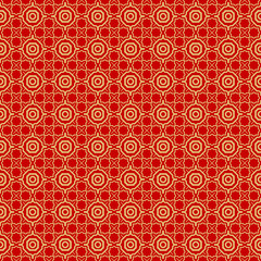 Fototapeta premium Modern Stylish Geometry Seamless Pattern Art Deco Background. Luxury Texture For Wallpaper, Invitation. Vector Illustration. Red gold color