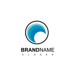 Ocean, Wave Logo Design Vector