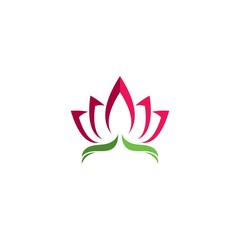 Beauty Vector Lotus flowers design logo Template design 