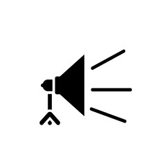 Illustration of megaphone. Monochrome style. isolated on white background.