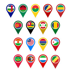 African countries part 4 vector icons design