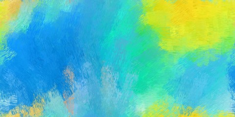 seamless pattern art. grunge abstract background with medium turquoise, green yellow and medium aqua marine color. can be used as wallpaper, texture or fabric fashion printing