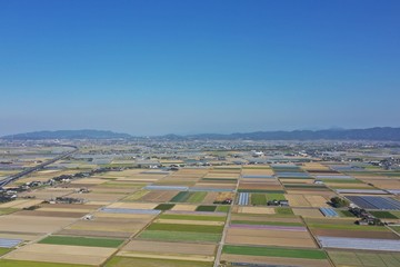 A vast rural area in late autumn