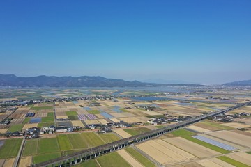 A vast rural area in late autumn