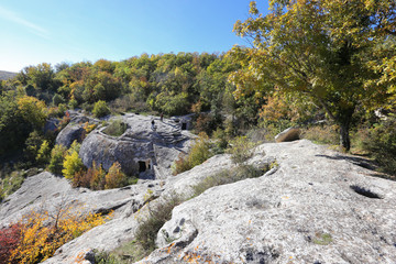 Ancient city of Eski-Kermen in Crimea