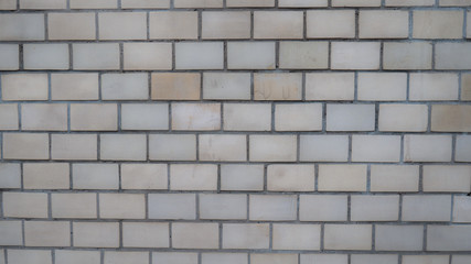  Texture of cracked white brick. Old building.