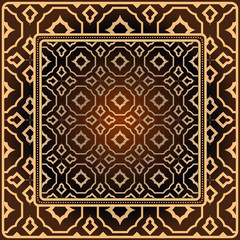 Obraz premium Decorative print with geometric pattern. Vector illustration