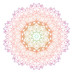 Floral decorative mandala. Spring style. Vector illustration
