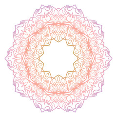 Floral decorative mandala. Spring style. Vector illustration