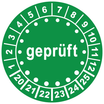 nbci1 NewBigCheckedIcon nbci - german: Pr&uuml;fsiegel / Mehrjahrespr&uuml;fplakette / Universal Pr&uuml;fplakette in gr&uuml;n - text: gepr&uuml;ft - (verwendbar bis Dezember 2025) - circle  xxl g8700