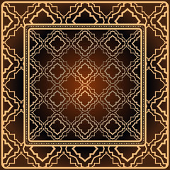 Decorative print with geometric pattern. Vector illustration