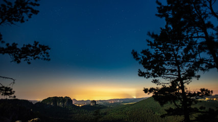 Nachtaufnahme Elbsandsteingebirge