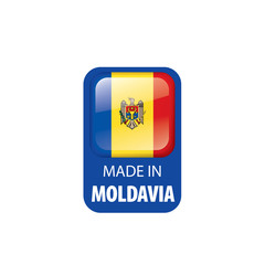 Moldova flag, vector illustration on a white background