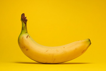 banana fruit on a yellow background