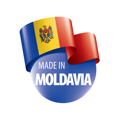 Moldova flag, vector illustration on a white background