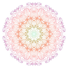 Floral decorative mandala. Spring style. Vector illustration