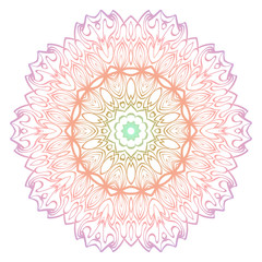 Floral decorative mandala. Spring style. Vector illustration