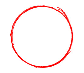 Roter Kreis gemalt mit einem Stift