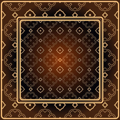 Decorative print with geometric pattern. Vector illustration