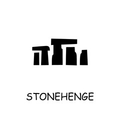 Stonehenge Monument flat vector icon