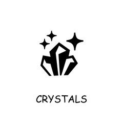 Crystals flat vector icon