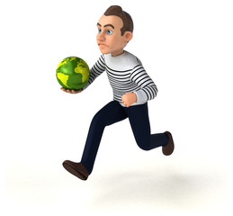 Fun 3D cartoon casual character