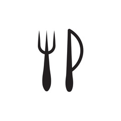 flat line knife and fork icon. Logo element illustration. knife and fork design. vector eps 10 . knife and fork concept. Can be used in web and mobile .