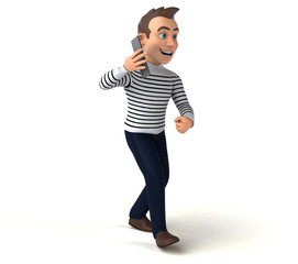 Fun 3D cartoon casual character