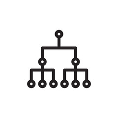 flat line hierarchy icon. Logo element illustration. hierarchy design. vector eps 10 . hierarchy concept. Can be used in web and mobile . thickness can be adjusted