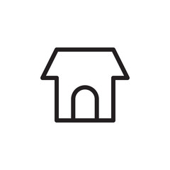 flat line home icon. Logo element illustration. home design. vector eps 10 . home concept. Can be used in web and mobile .