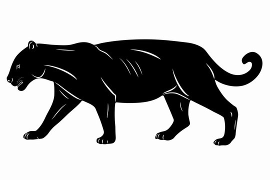 illustration of panther , vector draw