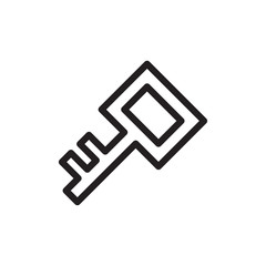 flat line key icon. Logo element illustration. key design. vector eps 10 . key concept. Can be used in web and mobile .